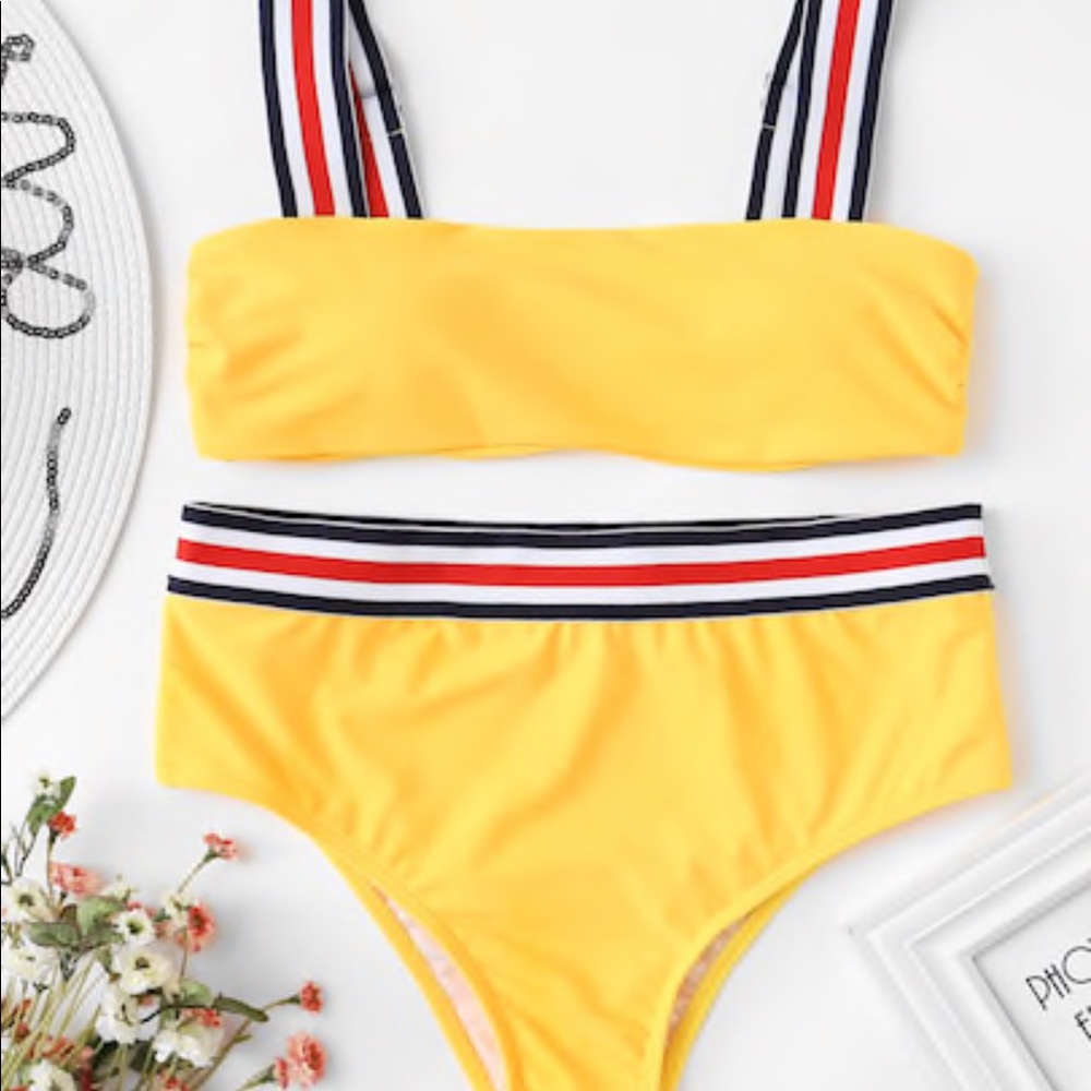 Yellow swimsuit